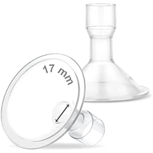 Maymom MyFit 17 mm Shields Small; Compatible with Medela Breast Pumps-PersonalFit, Freestyle, Harmony, Maxi, Freestyle Flex Connector; Connect to Maymom Widemouth/Narrow Connector, 2pcs