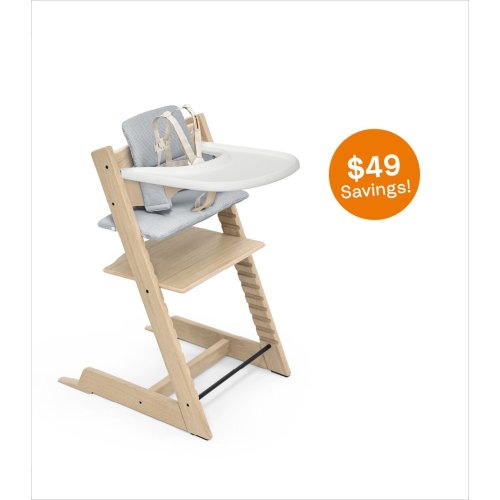 Stokke Tripp Trapp Wood High Chair with Tray: Classic Scandinavian Design