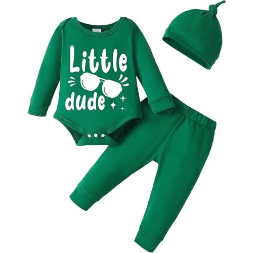 NZRVAWS Newborn Baby Boy Clothes Outfits Letter Prined Romper Pants Set Infant Baby Boy Clothing 0 3 6 9 12 18 Months