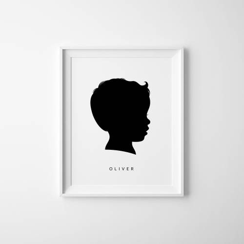 CUSTOM Silhouette, Mothers Day Gift, Kid Silhouette, Personalized Portrait, Baby Silhouette, Keepsake Gift