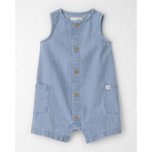 Baby Organic Cotton Chambray Romper  - Little Planet | Carter's