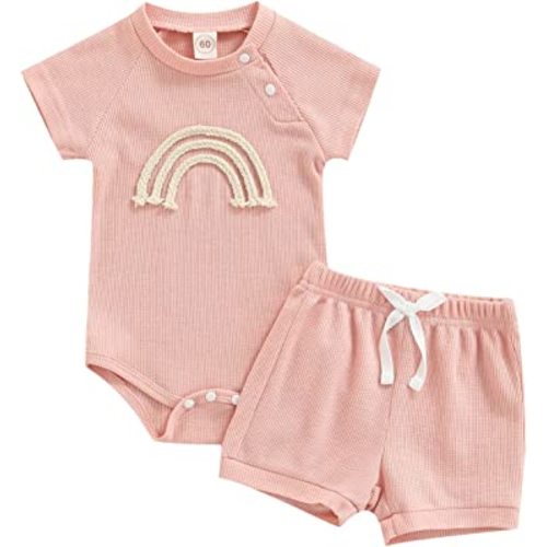 Thorn Tree Newborn Baby Girls Boys Clothes Cotton Suit Cute Baby Kid Infant Romper Play Wear Summer Rainbow Outfits