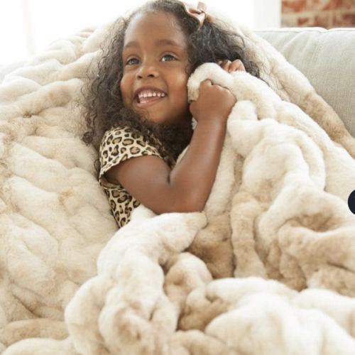 Cotton Candy Caramel Hugs Blanket | Minky Couture