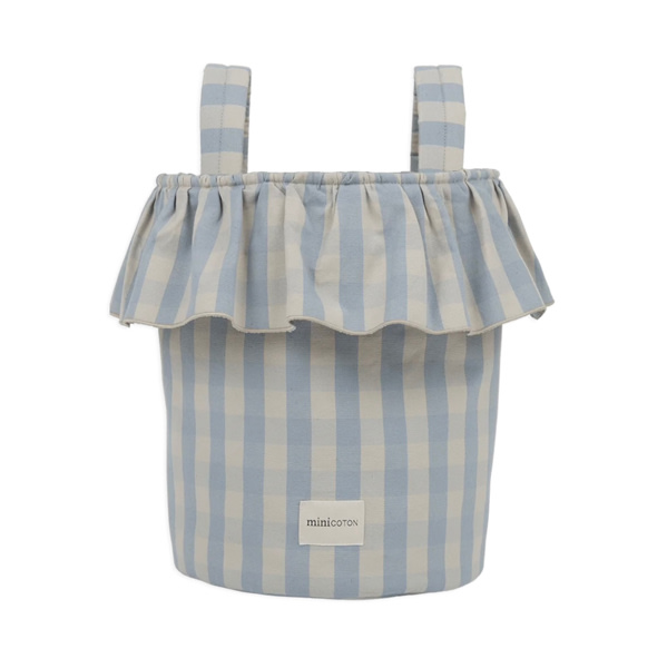 Basket Vichy - Blue + Sand · Minicoton
