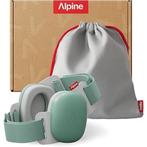Alpine Muffy Baby - New & Improved Baby Ear Muffs Noise Protection for Babies and Toddlers - CE & ANSI Certified - Safe and Soothing Hearing Protection - Age 3-48 months - Approved by Babies - Green