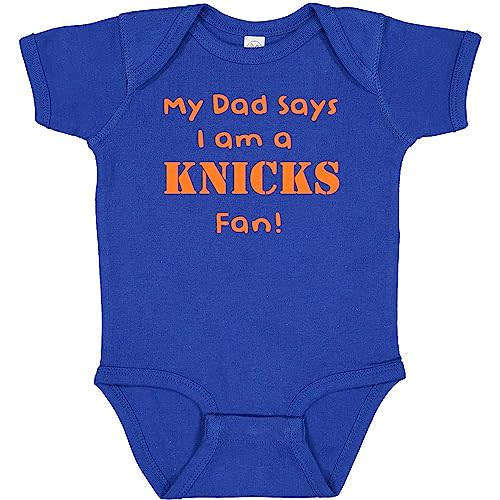 New York Basketball My Dad Says I am Fan Baby Bodysuit