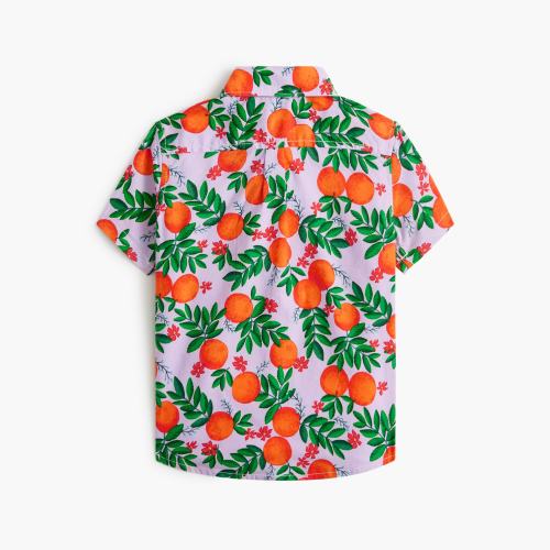 Short-sleeve poplin shirt