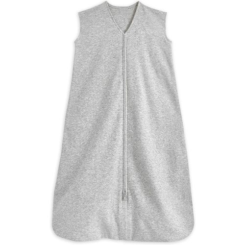 HALO SleepSack, 100% Cotton Wearable Blanket, Swaddle Transition Sleeping Bag, TOG 0.5, Heather Grey, Small