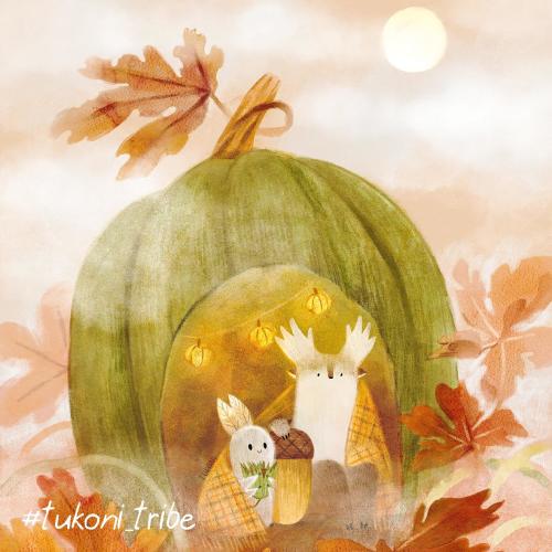 Print Moth and Traveler, Fall Home Decor, Pumpkin Print, Autumn Wall Decor, Cozy Home Prints, Cute Pumpkin Print, Tukoni