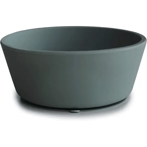 mushie Silicone Suction Bowl | BPA-Free Non-Slip Design (Dried Thyme)