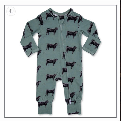 Olive Angus Folding Feet Jammies – Cowkid Clothing Company