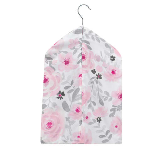Blossom Pink/Gray Watercolor Floral Diaper Stacker – Lambs & Ivy