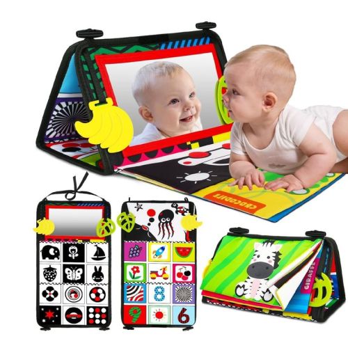 Juguete Sensorial Alto Contraste Libro Suave Espejo Bebe