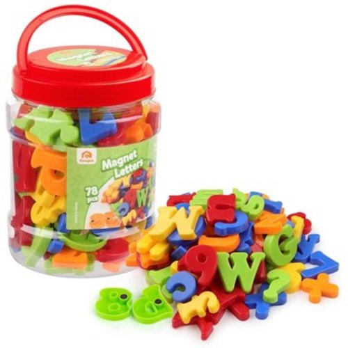 Magnetic Letters Numbers Alphabet Fridge Magnets Colorful Plastic ABC 123 Educational Toy Set Preschool Learning Spelling Counting Uppercase Lowercase Math for 3 4 5 Years Kid(78 Pcs)