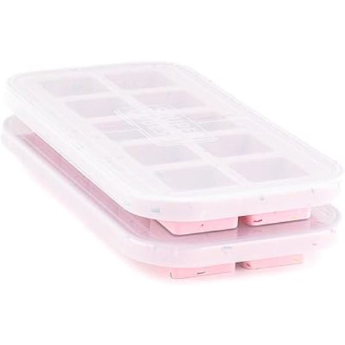 Souper Cubes 2 Tbsp. Silicone Freezer Molds - Perfect for Storing Garlic, Herbs, Ginger, Pesto, Tomato Paste, Lemon Juice, Purees and More - Cotton Candy – 2-Pack