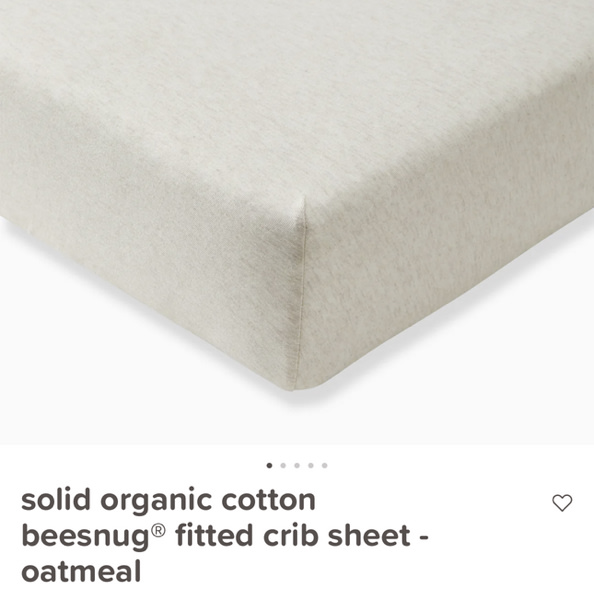 Solid Organic Cotton BEESNUG® Fitted Crib Sheet - Oatmeal