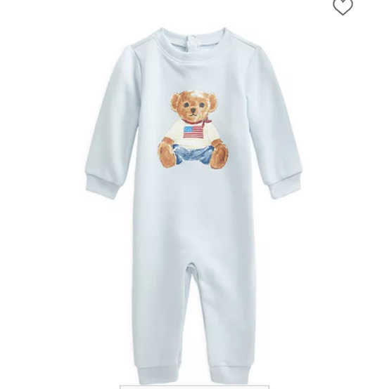 Polo Unisex Polo Bear Fleece Coverall - Baby