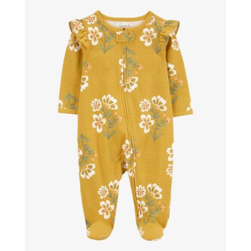 Baby Floral 2-Way Zip Cotton Sleep & Play Pajamas - Carter's | Carter's