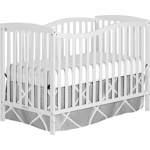 Dream On Me Chelsea 5-In-1 Convertible Crib In White, JPMA Certified
