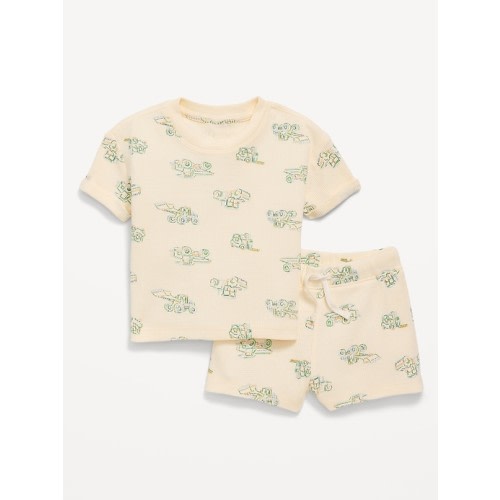 Printed Waffle-Knit Top and Shorts Set for Baby | Old Navy
