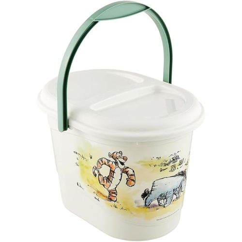 Winnie nappy bin with lid and carrying handle, Waste bin for baby nappies, Karol, white