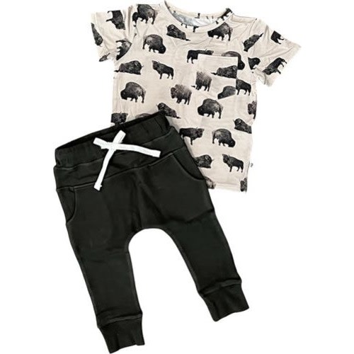 Stetson Pocket Tee + Jogger Set, 3-6M