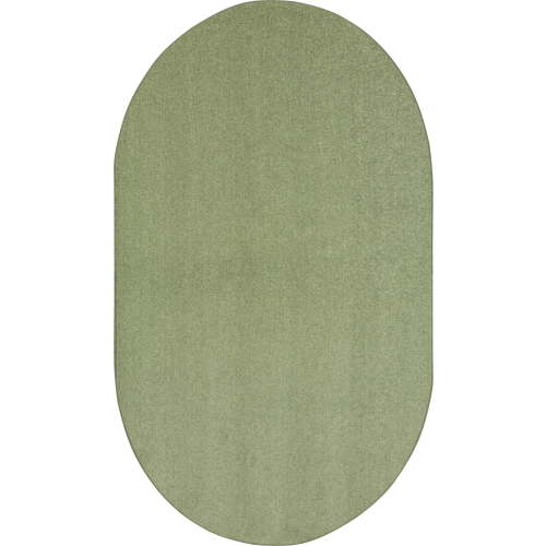 Home Floor Decorative Premium Polyester Endurance 6' X 9' Oval Area Rug - Sage