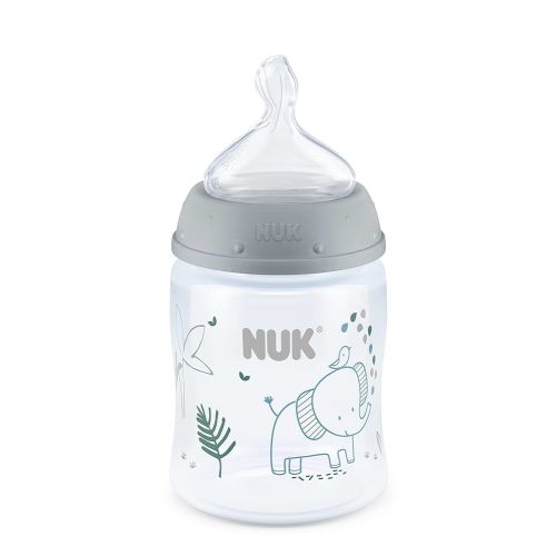 NUK Smooth Flow Anti Colic Baby Bottle, 5 oz, Elephant