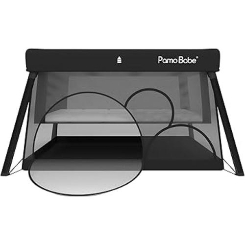 Pamo Babe Travel Crib - Lightweight Baby Playpen with Bassinet, Portable Mini Playard