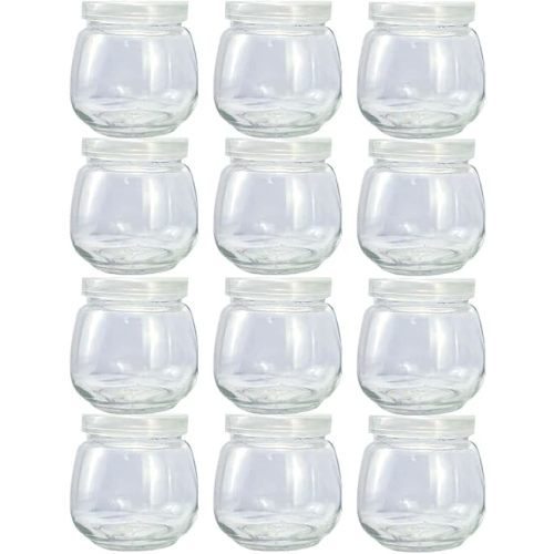 Baby Food Storage Containers,12 Baby Food Containers with Lids,4 oz Glass Baby Food Jars,Small Snack Containers for Toddlers,Thickened Baby Food Storage Containers for Infant & Baby Food (4 oz)