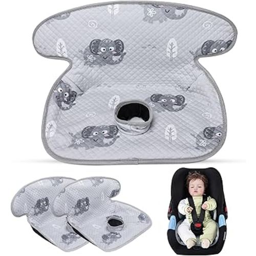 Piddle Pad, Car Seat Potty Training Protector- Waterproof Car Seat Liner with Anti-Slip Backing, Machine Washable Cover for Baby Toddler Carseat, Stroller (Gray, 2PC)