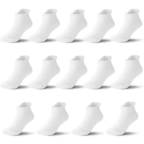 14-Pack Infant Baby Socks 0-6 6-12 12-18 Months Toddler Girl Boy Socks with Grips 18-24 Months 2T-3T 3T-4T 4T-5T, White