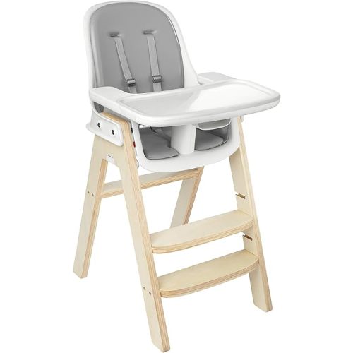 OXO Tot Sprout Chair with Tray Cover, Gray and Birch