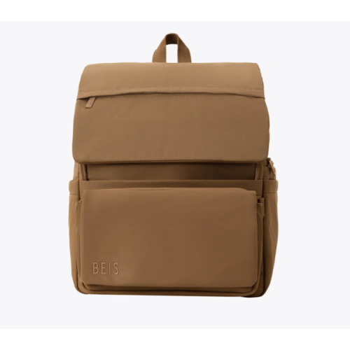 BÉIS 'The Ultimate Diaper Backpack' in Camel - Diaper Bag Backpack in Camel Brown
