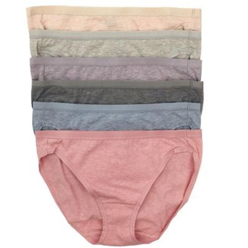 Felina Women's Organic Cotton Bikini Underwear For Women - (6-pack) (shades Of Granite, X-large)