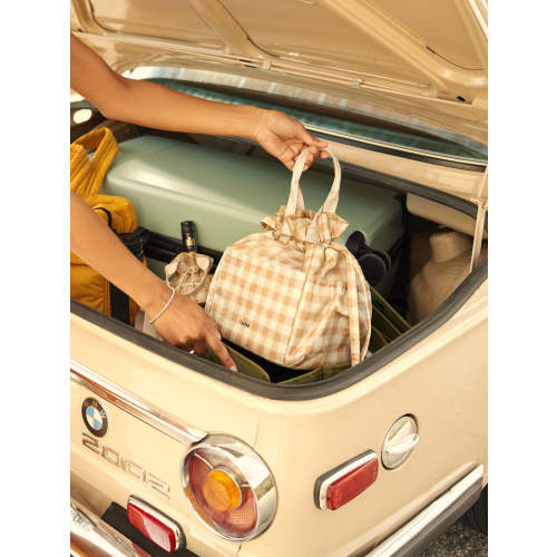 Insulated Bottle Bag in Gingham | CALPAK