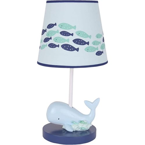 Lambs & Ivy Oceania Blue Ocean/Sea/Nautical Nursery Lamp with Shade & Bulb