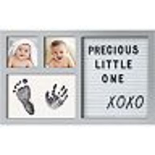 Keababies Heartfelt Inkless Baby Hand & Footprint Frame Kit With Letterboard, Dog Paw Print