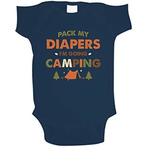 Pack My Diapers I'm Going Camping Baby Bodysuit One Piece or Toddler T-Shirt