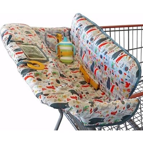 Suessie Shopping Cart Cover and High Chair Cover, Forest Animals