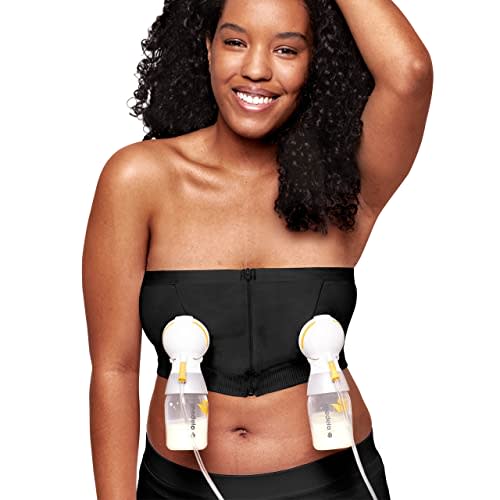 Medela Hands Free Pumping Bustier | Easy Expressing Pumping Bra with Adaptive Stretch