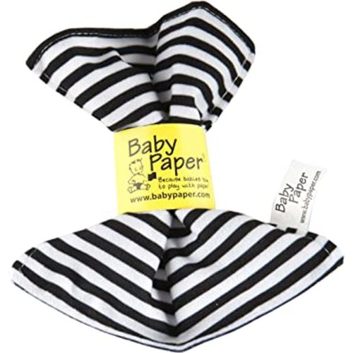Original Baby Paper - Crinkle Teether and Sensory Toy for Babies and Infants | Black and White Stripes | Non-Toxic, Washable | Great for Baby Showers