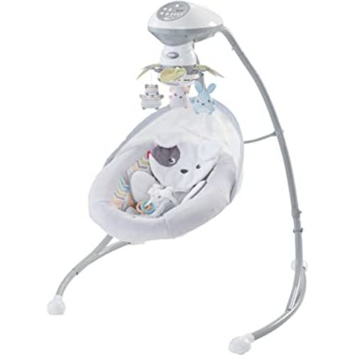 Fisher-Price Sweet Snugapuppy Swing, dual motion baby swing with music, sounds and motorized mobile