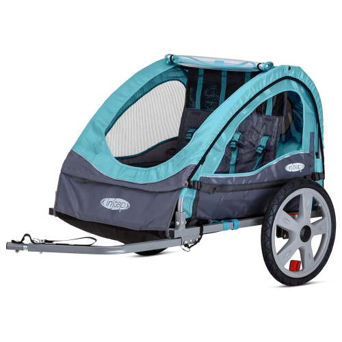 InStep Take 2 Single Seat Child Bike Trailer - Color: Light Blue | Foldable, Kids, Toddler