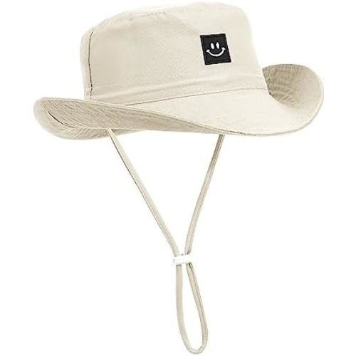 Baby Sun Hat, Newborn Toddler Foldable Beach Hat UPF 50+ Sun Protection Bucket Hat for Boys Girls Adjustable Cap
