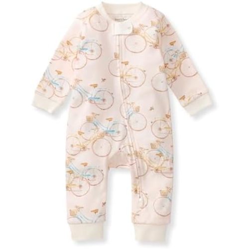 Burt's Bees Baby Unisex Sleep and Play PJs, 100% Organic Cotton One-Piece Zip Front Footless Loose Fit Footie Pajamas