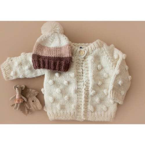 Popcorn Cardigan, Cream - The Blueberry Hill | Maisonette
