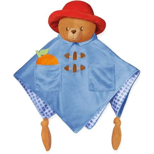YOTTOY Paddington Bear Collection | Soft Baby Blankie, Cozy Security Blanket, Cuddle Buddy – 13”L x 20”W