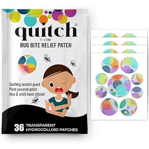 Quitch Mosquito Bite Itch Relief Patch, After Bite Insect Bite Treatment, Anti Itch Cream Alternative, Insect Bite Relief, Cruise, Travel and Camping Essential for Kids