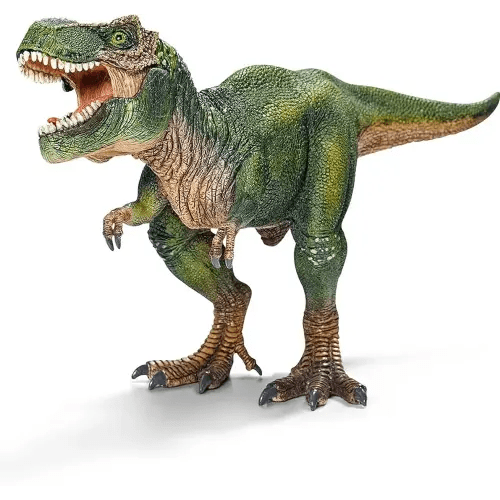 schleich DINOSAURS — Tyrannosaurus Rex, T-Rex Toy with Realistic Detail and Movable Jaw, Imagination-Inspiring Dinosaur Toys for Girls and Boys Ages 4+, Green, 11.2" x 5.6" x 3.8"